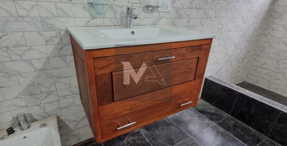 MUEBLES DE ALGARROBO DE BAÑO